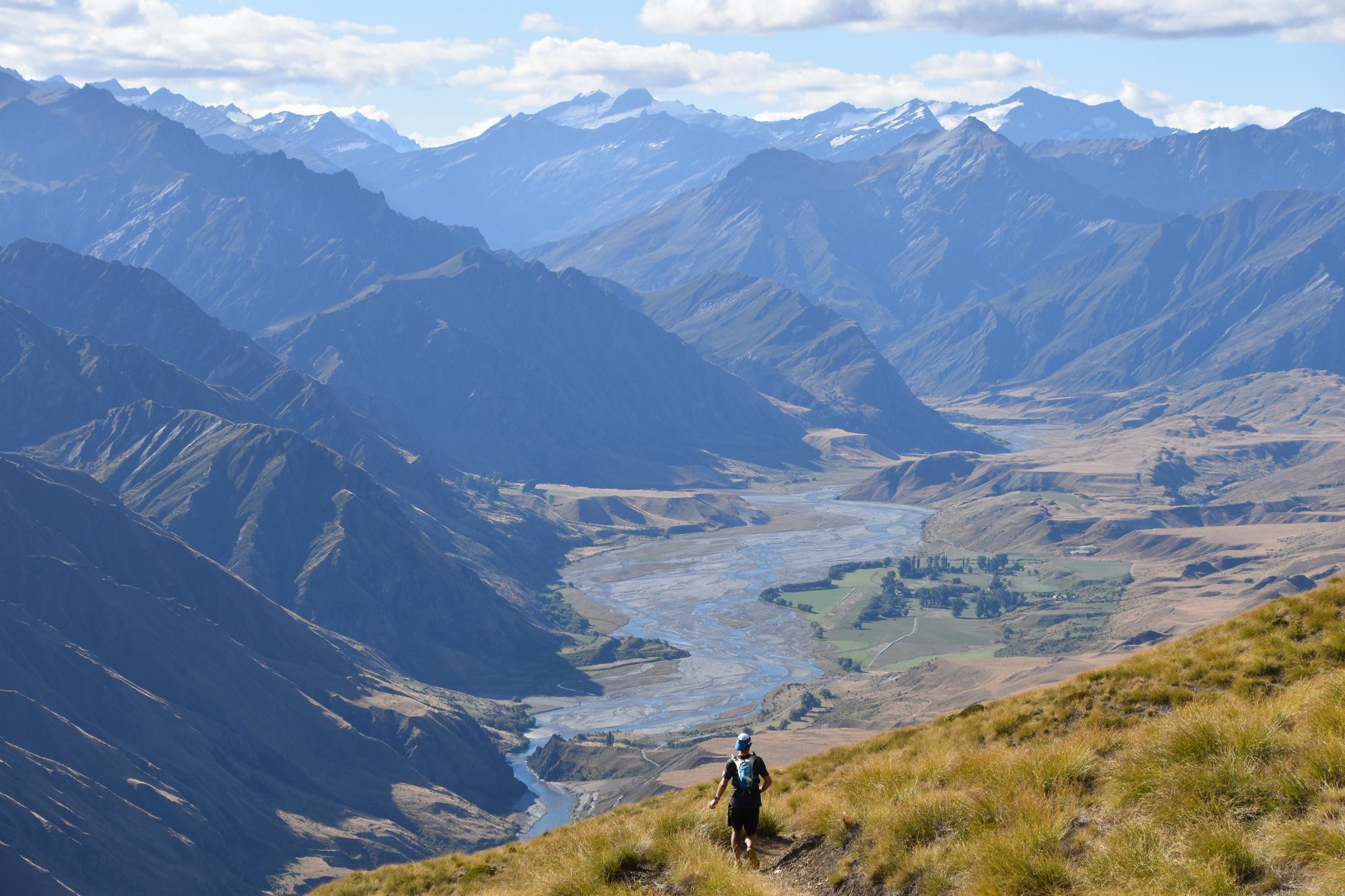 A competitor makes his way from Advance Peak, taking in the spectacular views of  Branches...