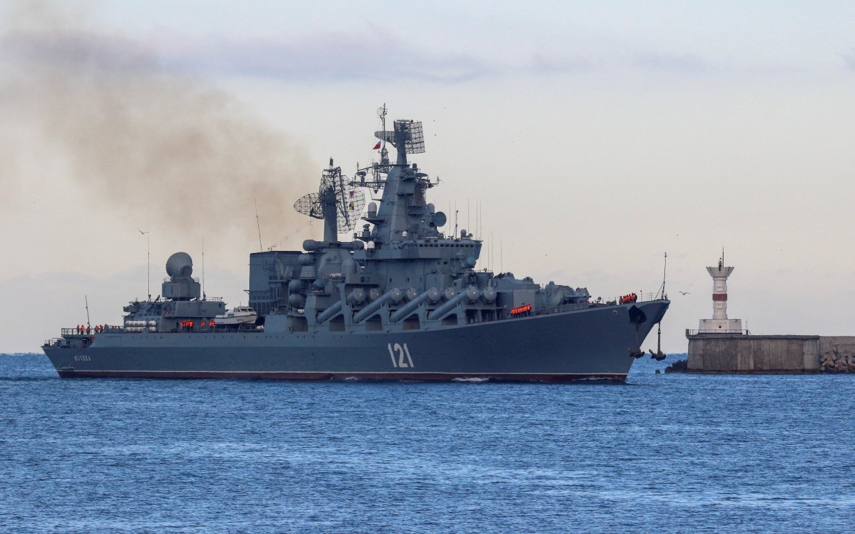 The Russian Navy's guided missile cruiser Moskva. File photo: Reuters