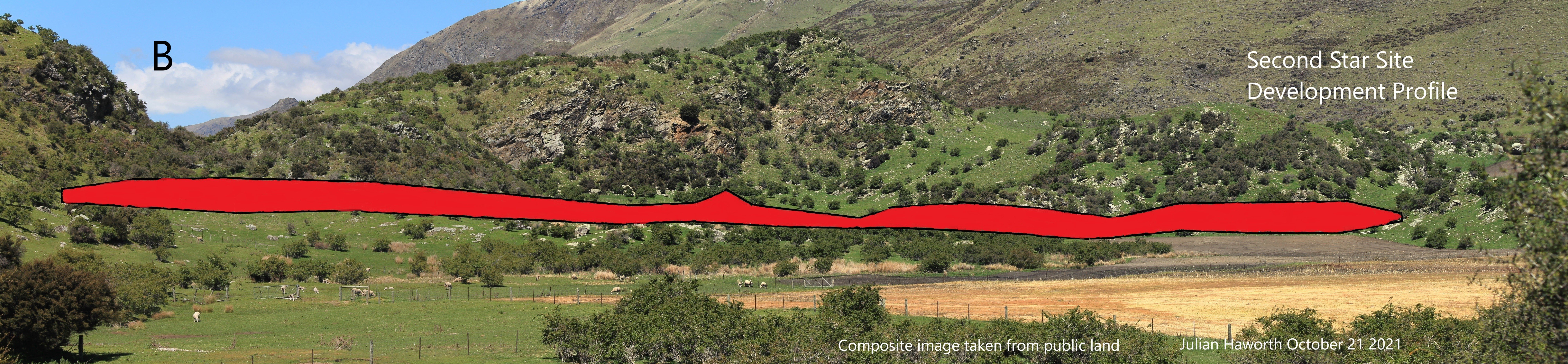 UCES spokesman Julian Haworth says this area in red marks the facade of Peter Thiel's proposed...