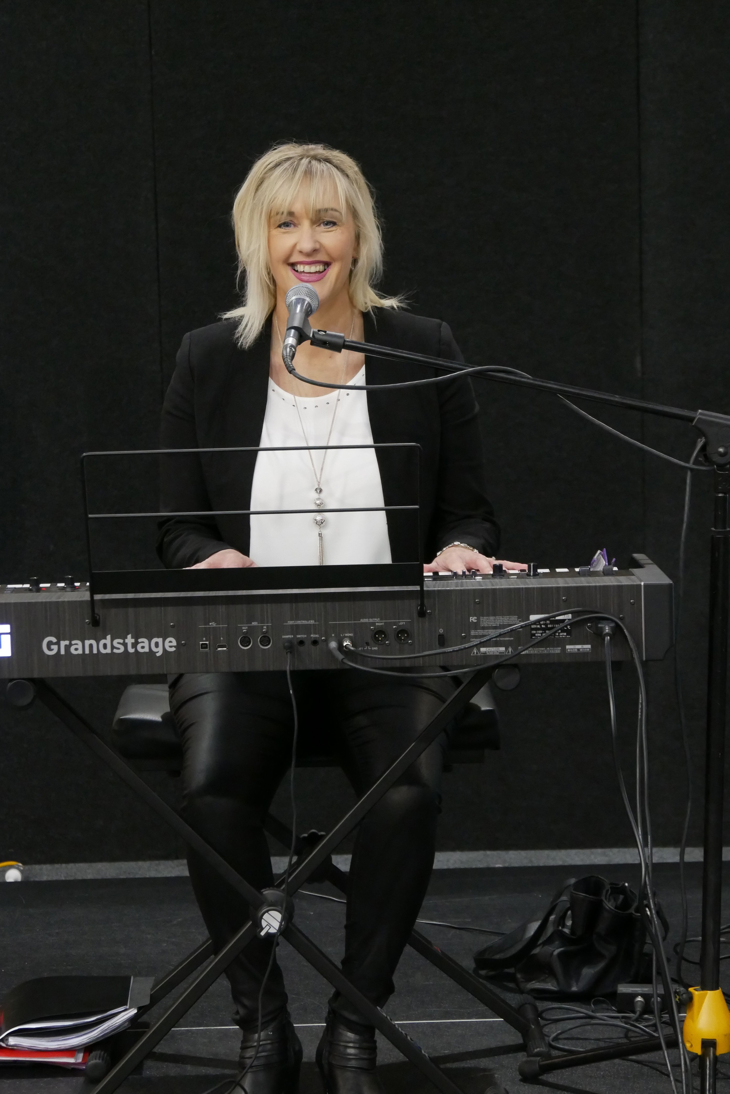 Jazz singer Annemarie Nelson at her keyboard. PHOTO: SUPPLIED