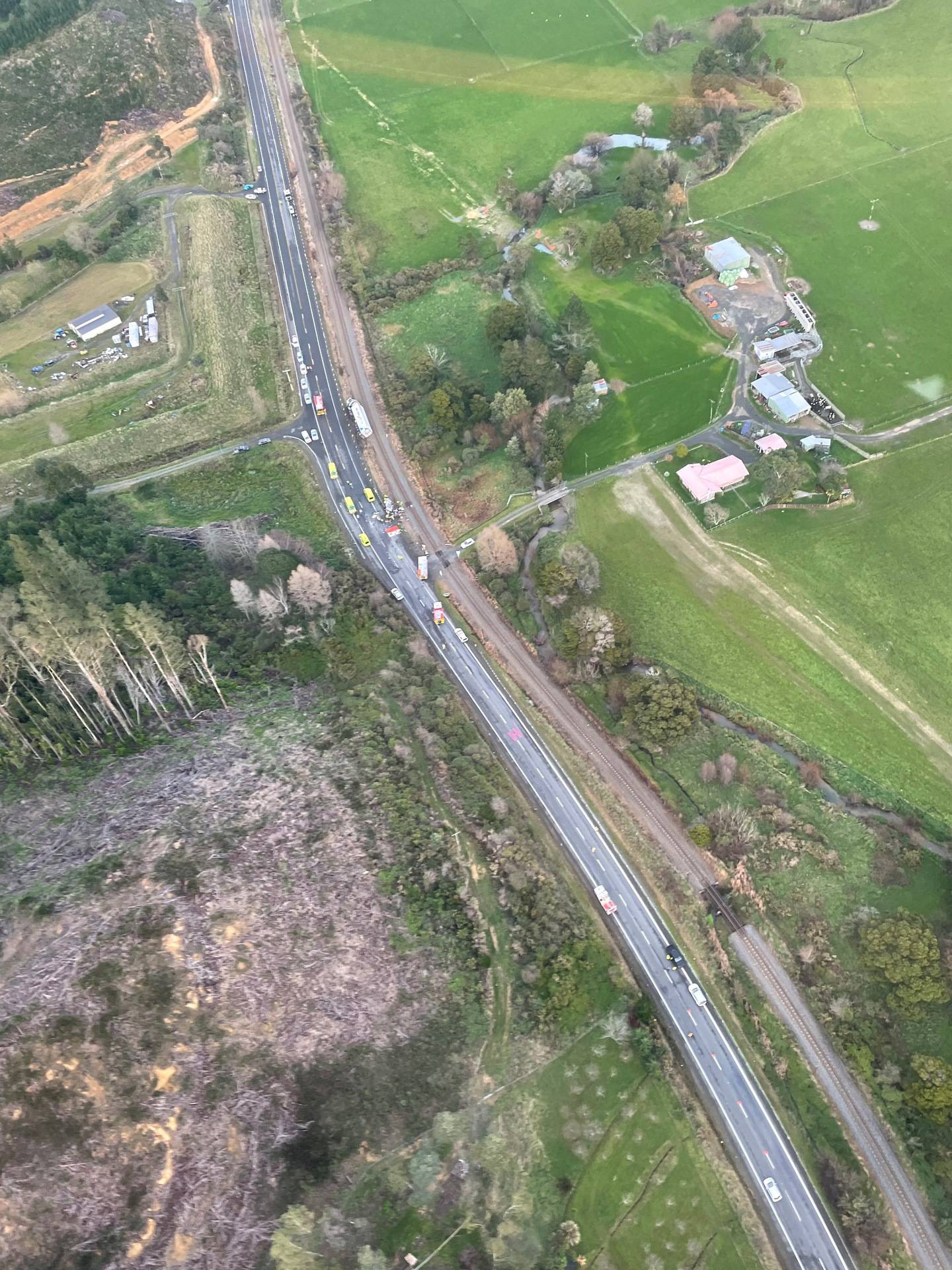 The family were on their way to Picton to catch the ferry back to the North Island. Photo: supplied 