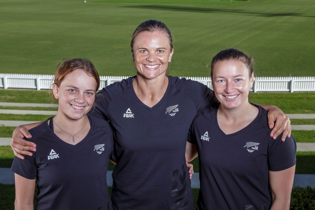 Pictured during the New Zealand 2022 Commonwealth Games Cricket Squad announcement at Bay Oval in...