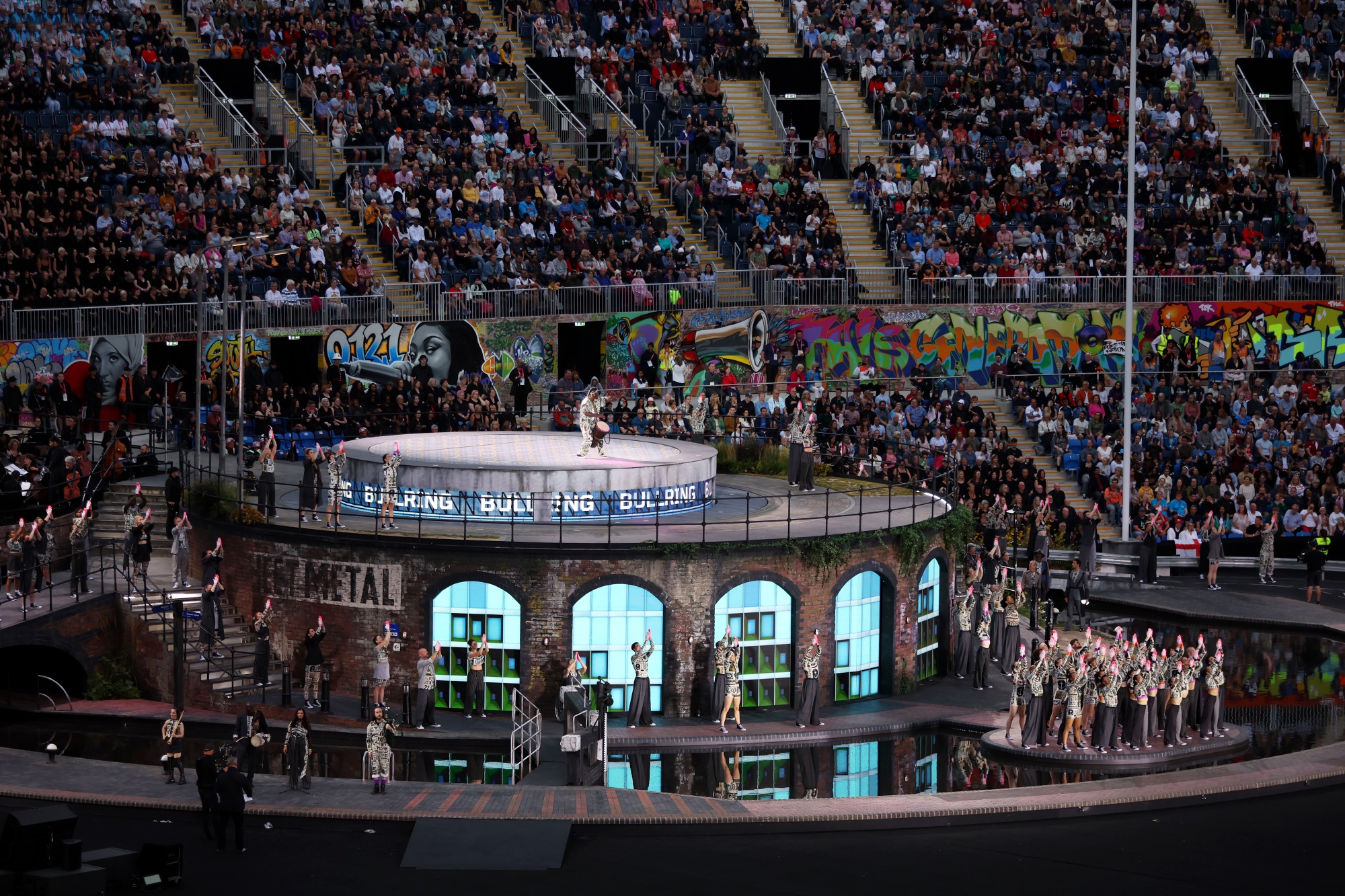 Dancers perform during the Opening Ceremony of the Birmingham 2022 Commonwealth Games at...