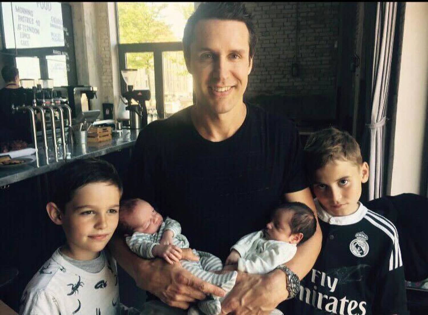 Dave Terpstra and their children Darcy, Beau, Tate and Lili just before Missy's bilateral...