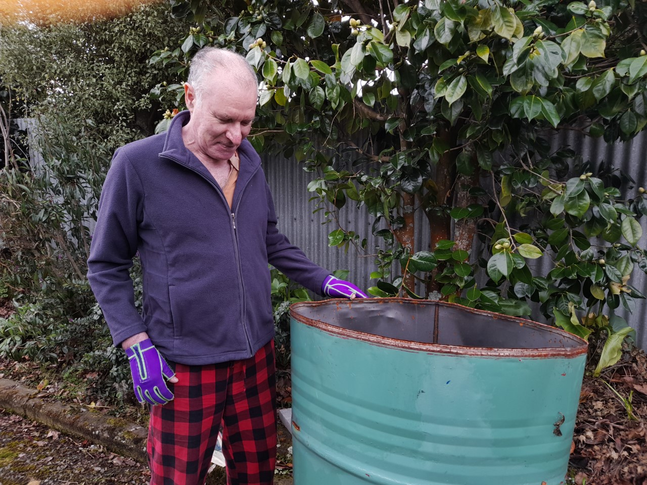 Kevin Burney remembers little of the accident that happened while he was grinding this metal drum...