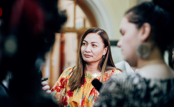 Green Party's housing spokesperson Marama Davidson. Photo: RNZ 