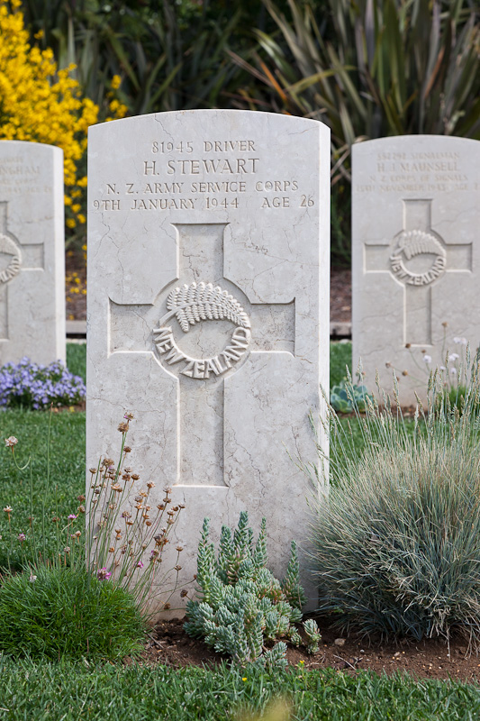 Hutton Stewart's grave in Italy. Photo: Supplied