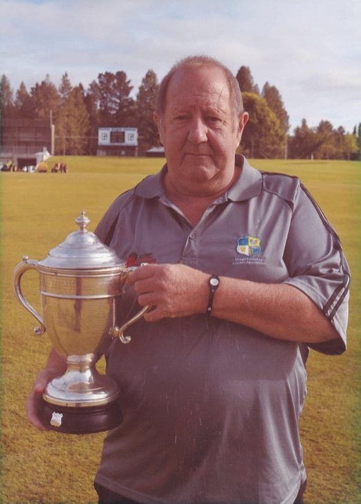 Malcolm Jones holds the Hawke Cup in 2011. PHOTO: SUPPLIED