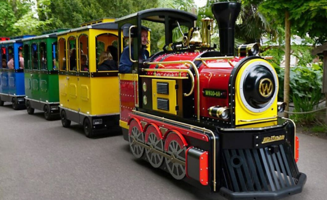 The train will ride around the pathway of South Hagley Park, which neighbours the Al Noor Mosque....