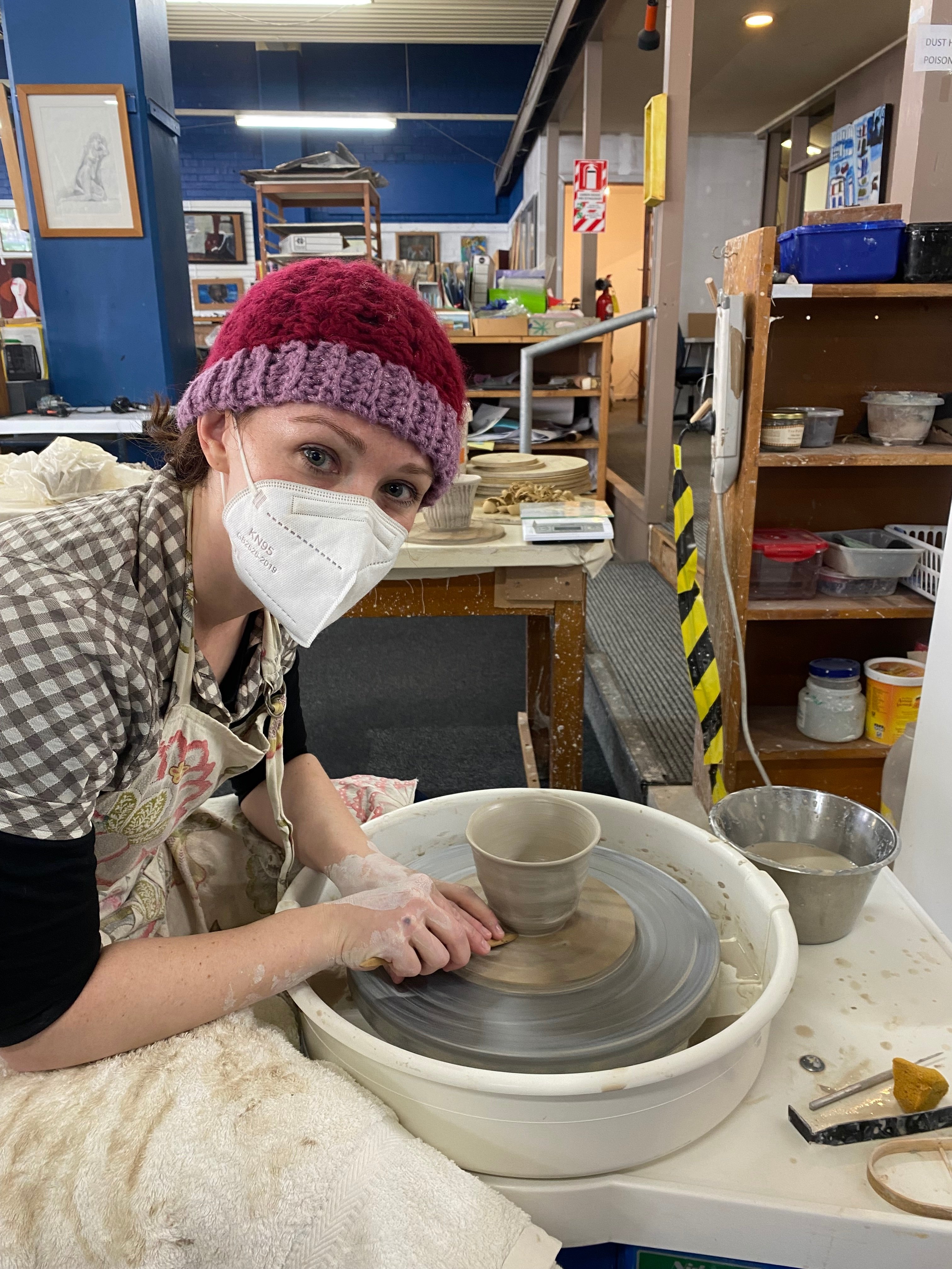 Hands on . . . Artsenta artist Sarah Stone has been working on several pottery pieces which she...