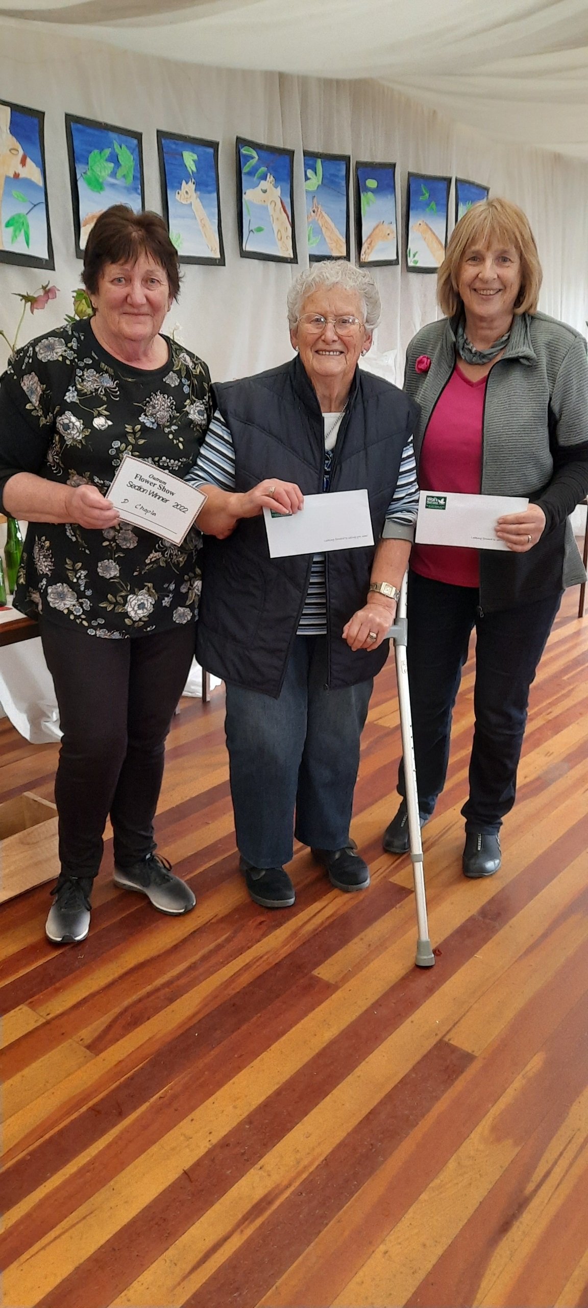 Among the top prize winners at Friday’s Outram Flower Show were (from left) Denise Chaplin (cut...