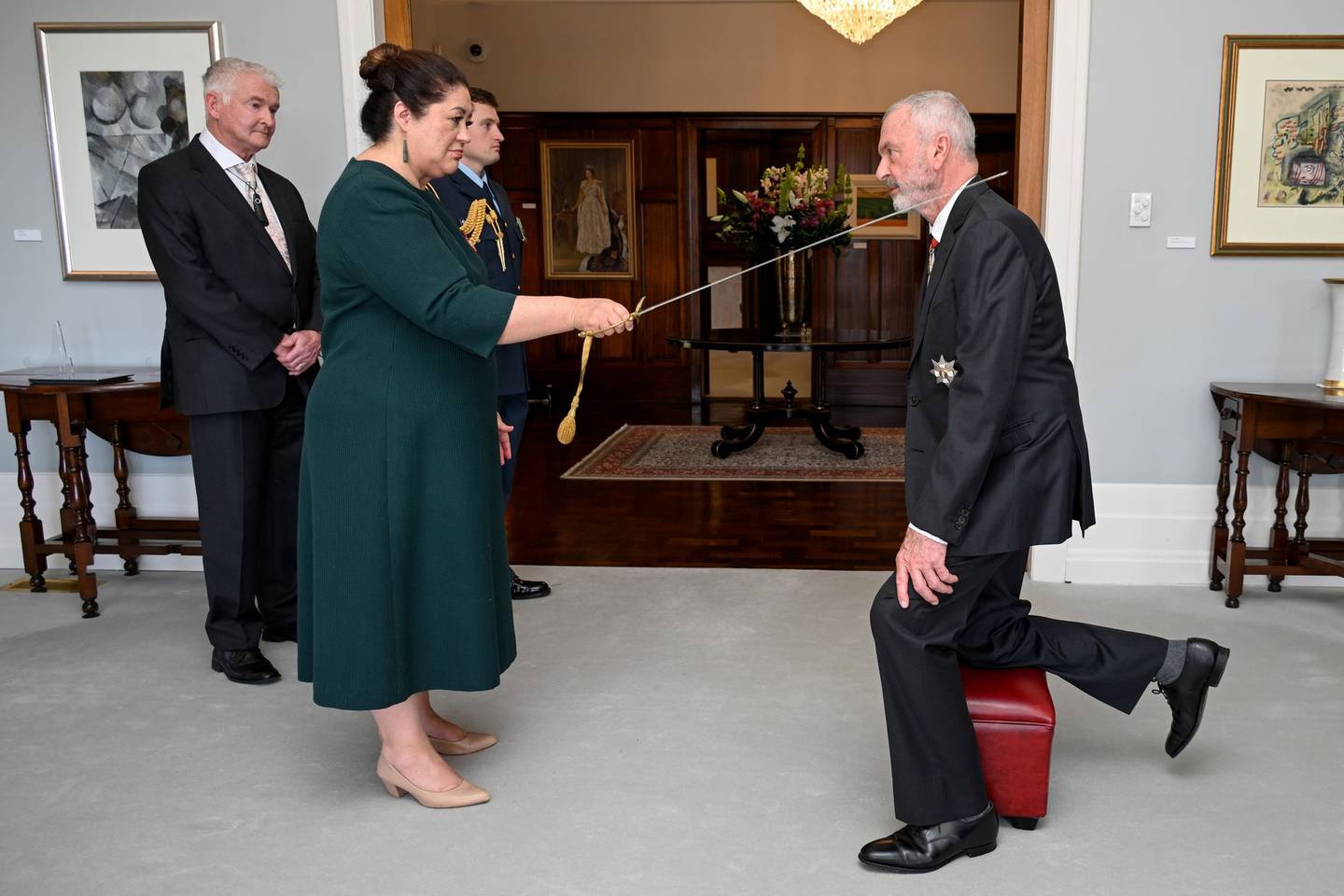 Governor General Dame Cindy Kiro bestowed the honour upon Sam Neill in a ceremony this morning....