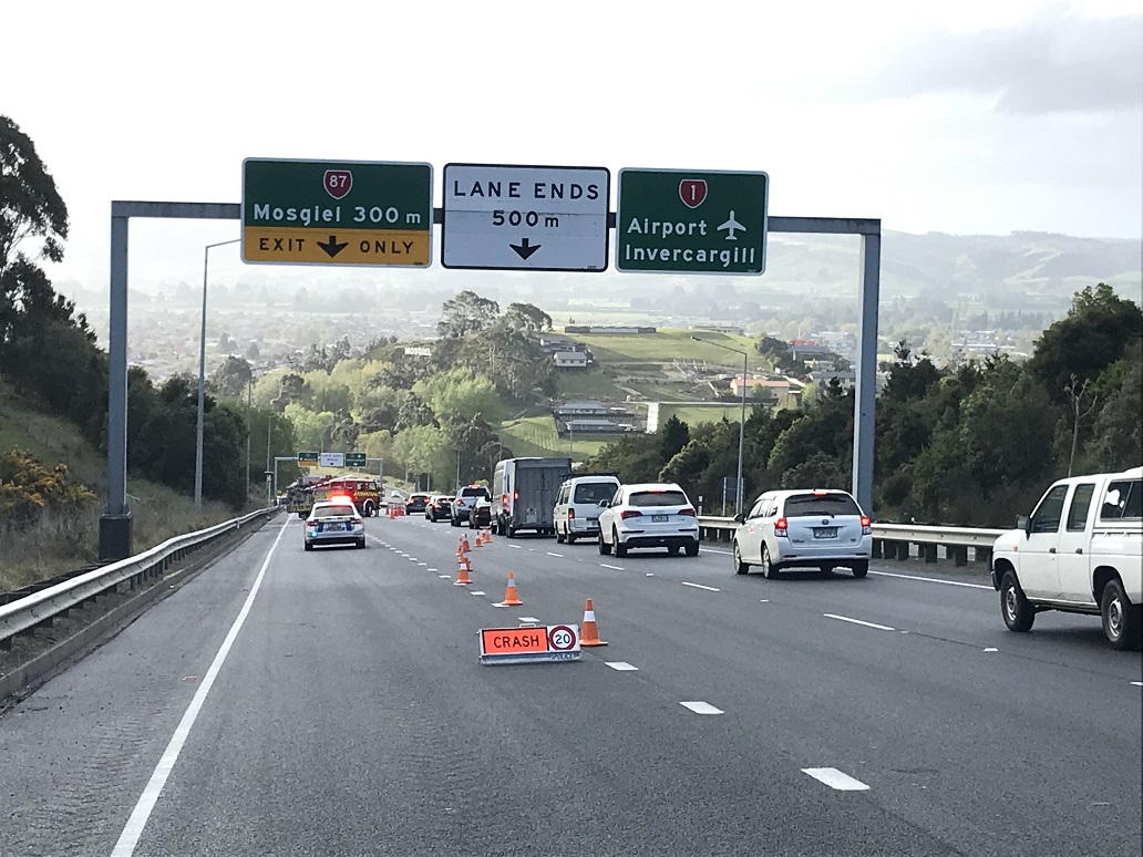 The incident affected southbound traffic on the motorway for a time. Photo: Linda Robertson