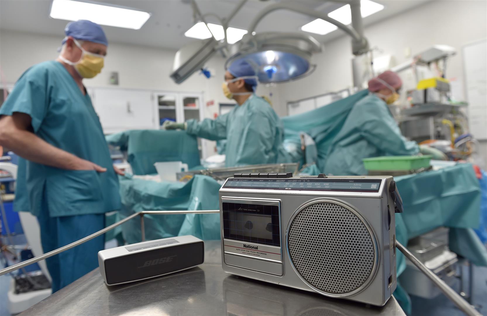 Teams at Dunedin Hospital regularly have music on in the background while they work. PHOTO: PETER...