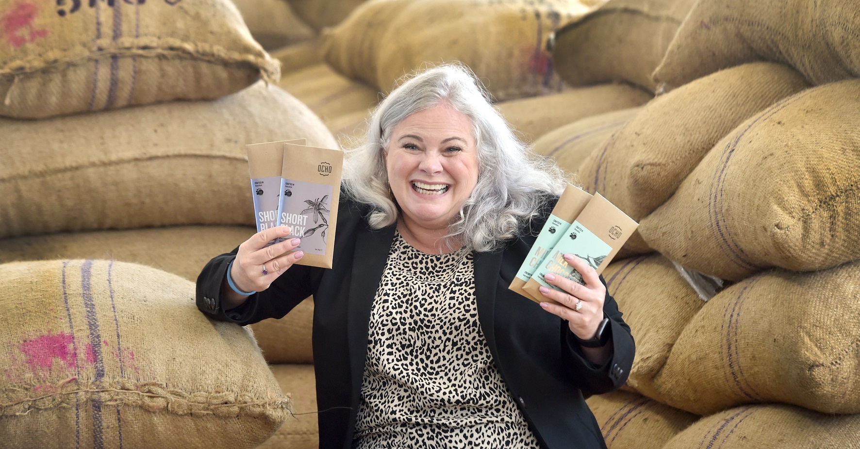 Ocho Chocolate general manager Angela Howell with the company’s medal-winning chocolate. Photo:...