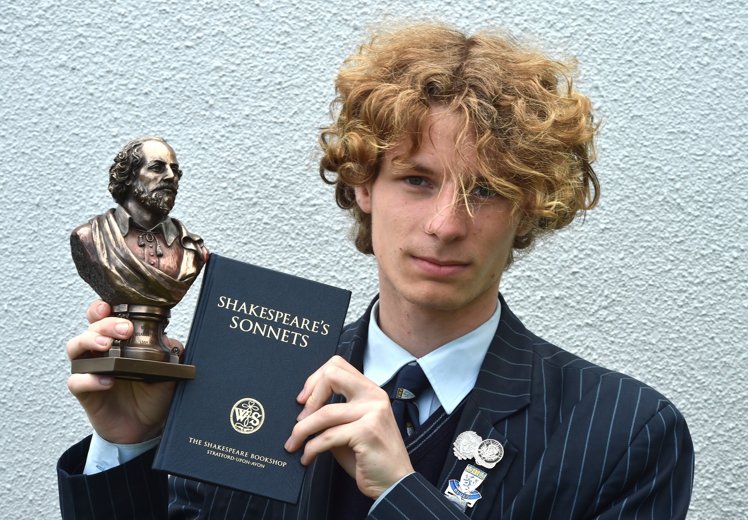 King’s High School pupil Daniel Honey (17) is upset about funding for the Shakespeare Globe...