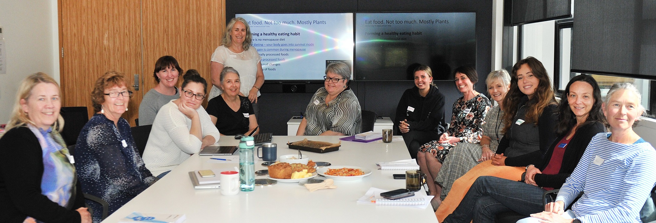 Staff and students of Otago Polytechnic enjoy an information session about menopause in the...