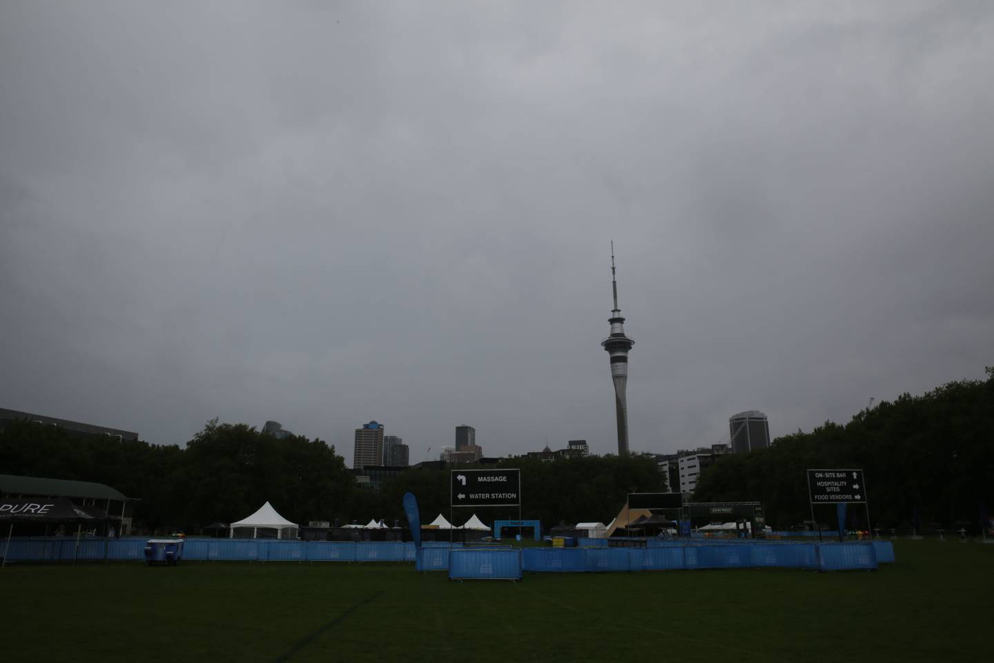 Thunderclouds over Auckland.