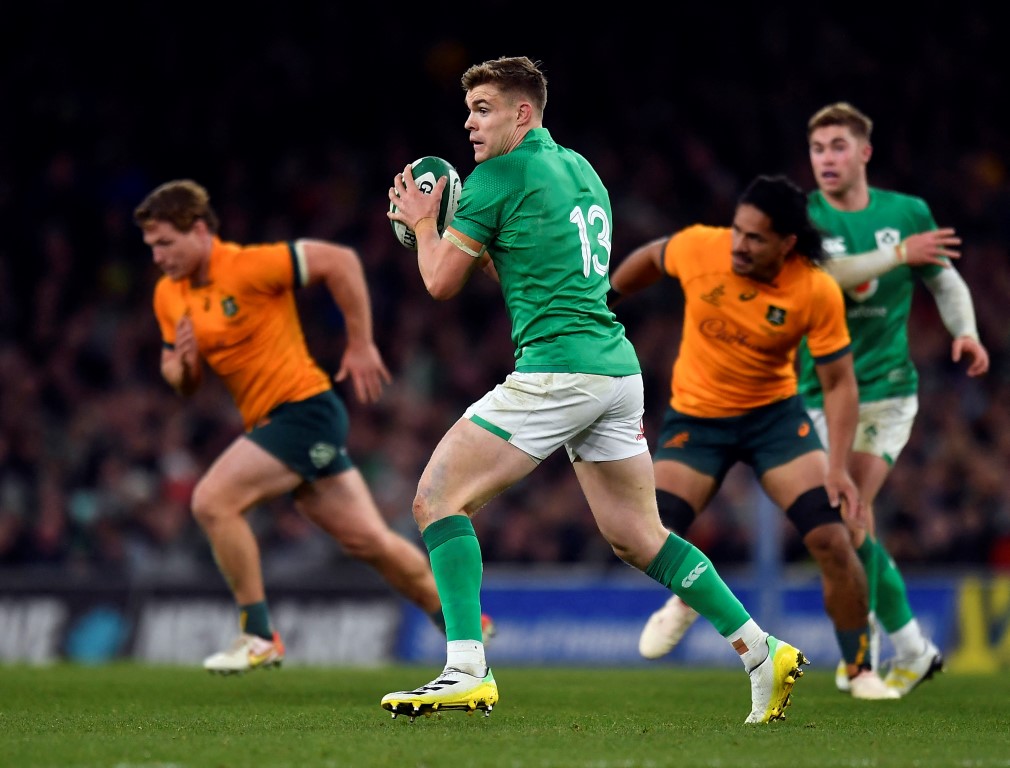 Ireland's Garry Ringrose in action against Australia. Photo: Reuters