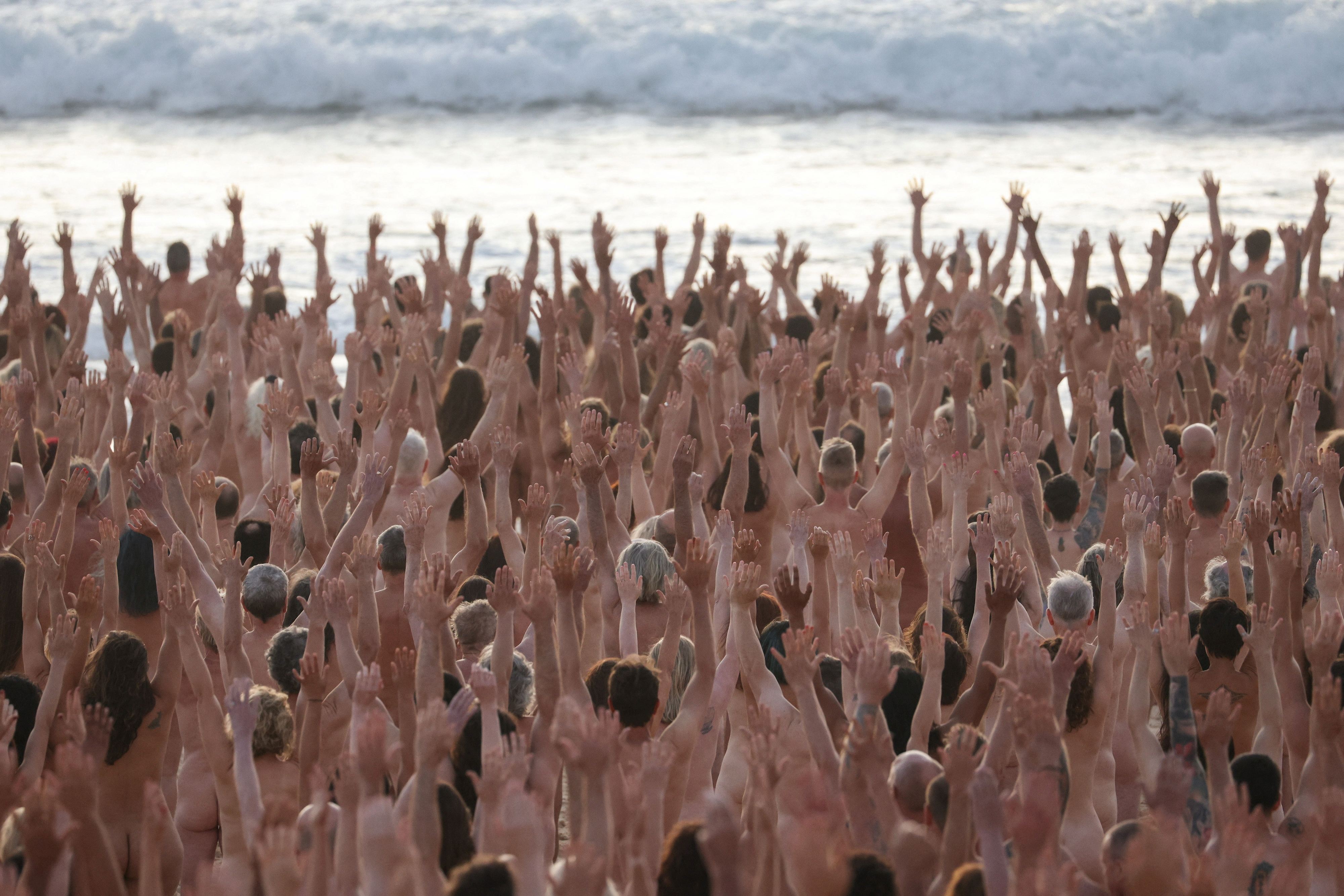 Beach Strip Nude - Aussies strip for cancer awareness photo shoot | Otago Daily Times Online  News