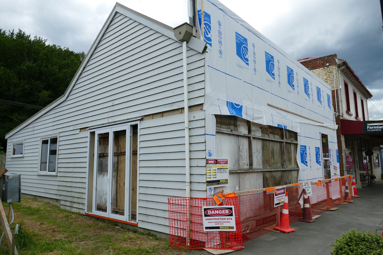 A controversial boarded-up shop in Lawrence shows signs of refurbishment yesterday afternoon....