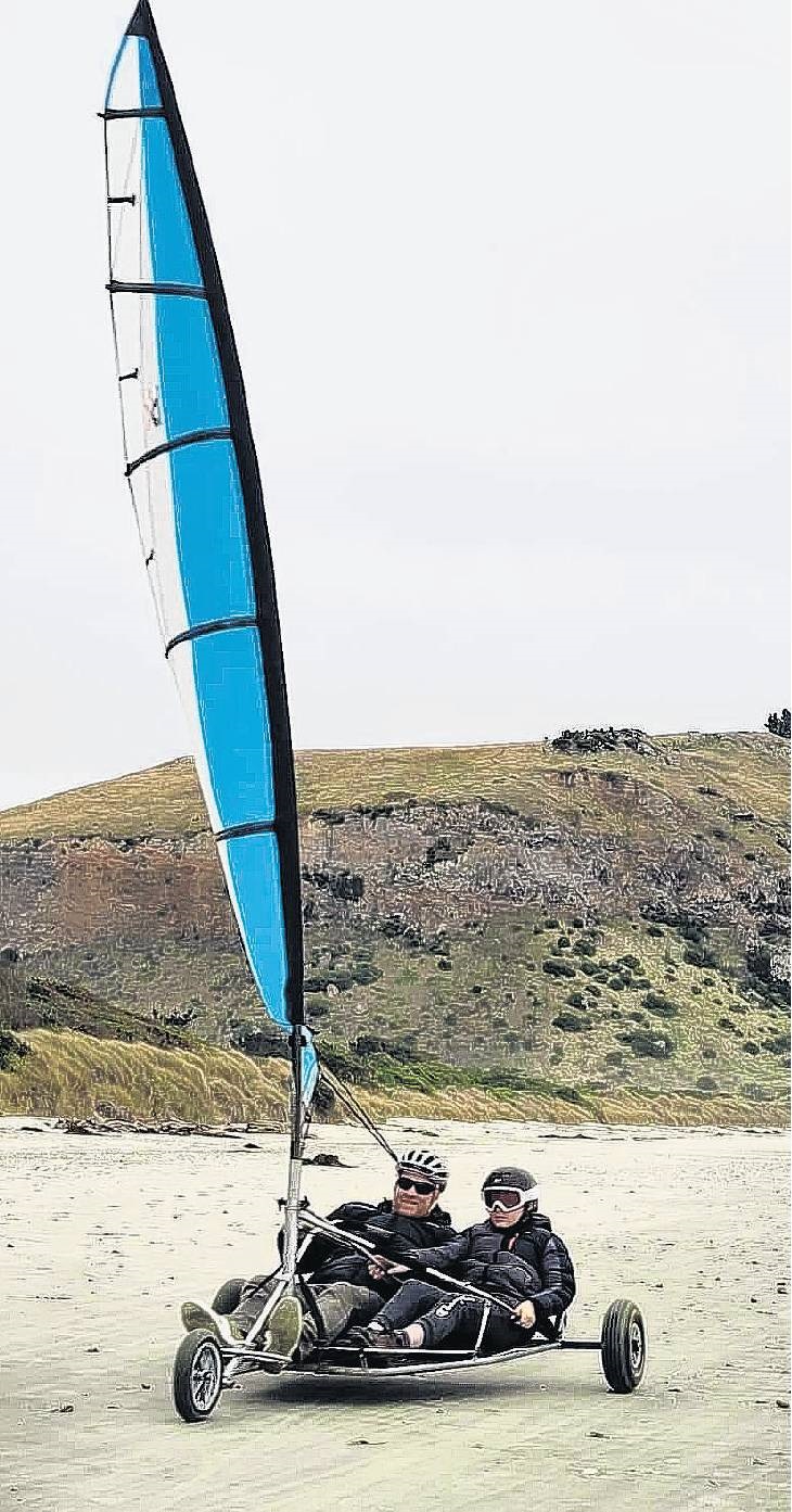 David Richards and son Theo get in some training at Aramoana. PHOTOS: SUPPLIED 