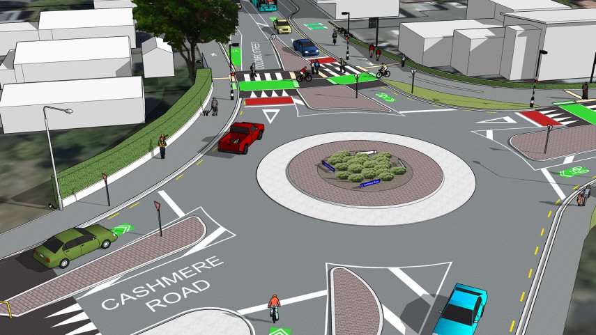 The plan to improve safety at the Cashmere intersection is now open for public feedback. Image:...