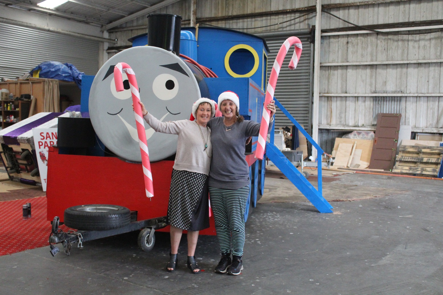 Santa’s chief elf Alice Pottinger (left) and her chief helper Patrice Spencer-Humm want people to...