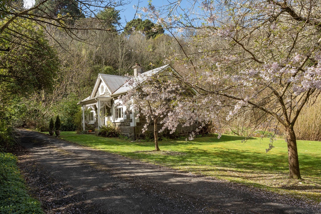 The gatehouse at the entrance to the property.