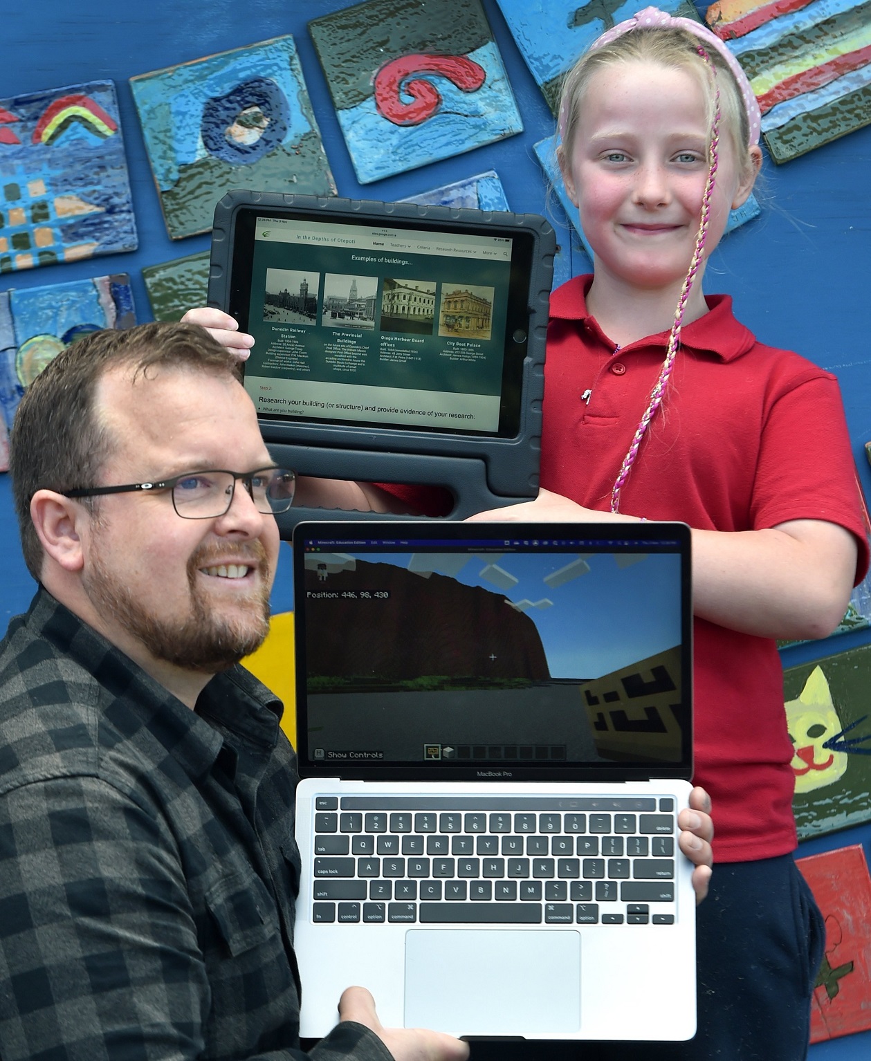 Cyclone professional learning and development facilitator Anthony Breese helps Musselburgh School...