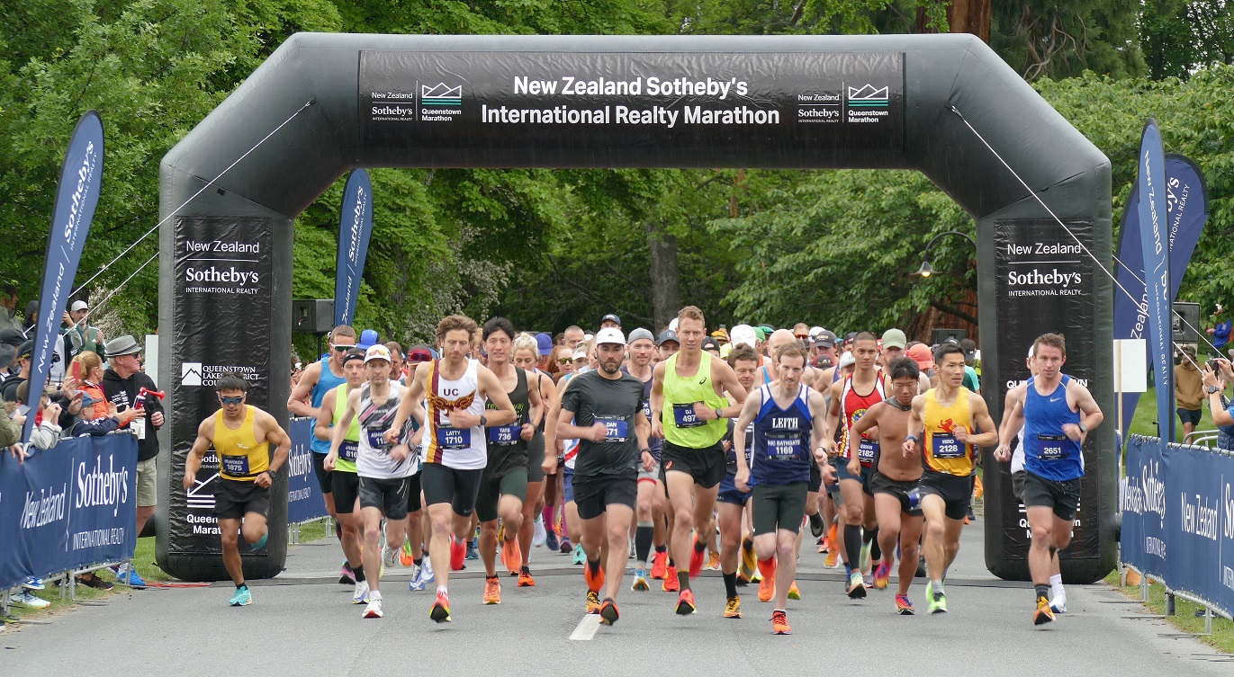 The first wave of entrants in Saturday’s full Queenstown Marathon set off from Millbrook Resort....