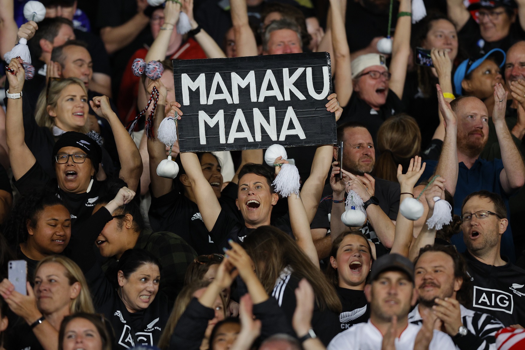 Spectators show their support.