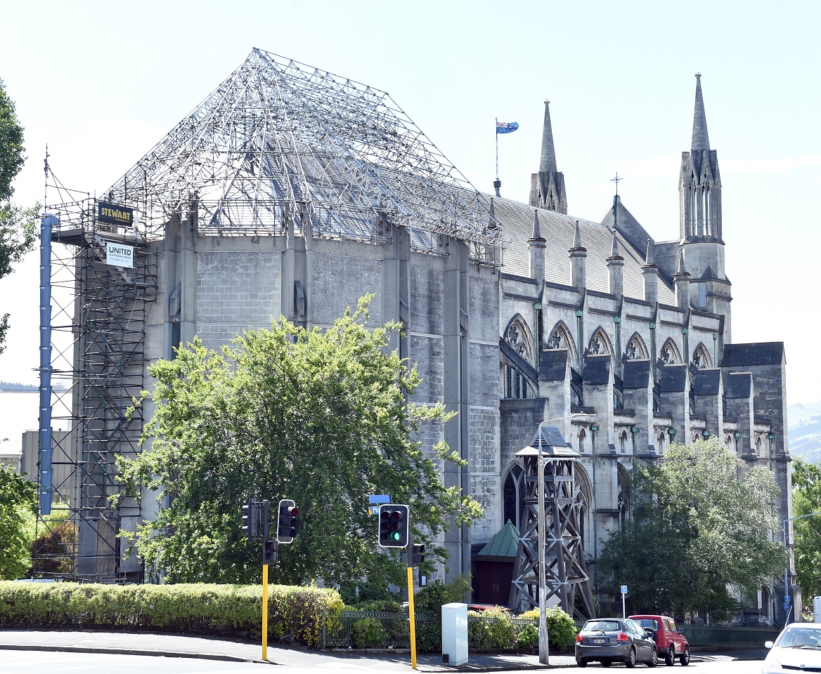 The exterior scaffolding on St Paul’s Cathedral will soon come down. Photo: Peter McIntosh