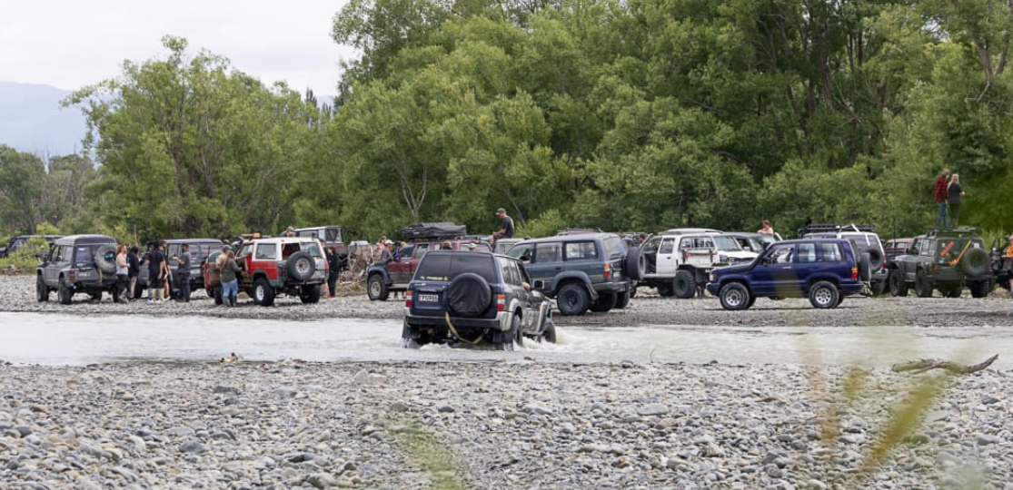 Four-wheel-drivers near a nesting spot for endangered birds at Ashley River. Photo: Ashley...