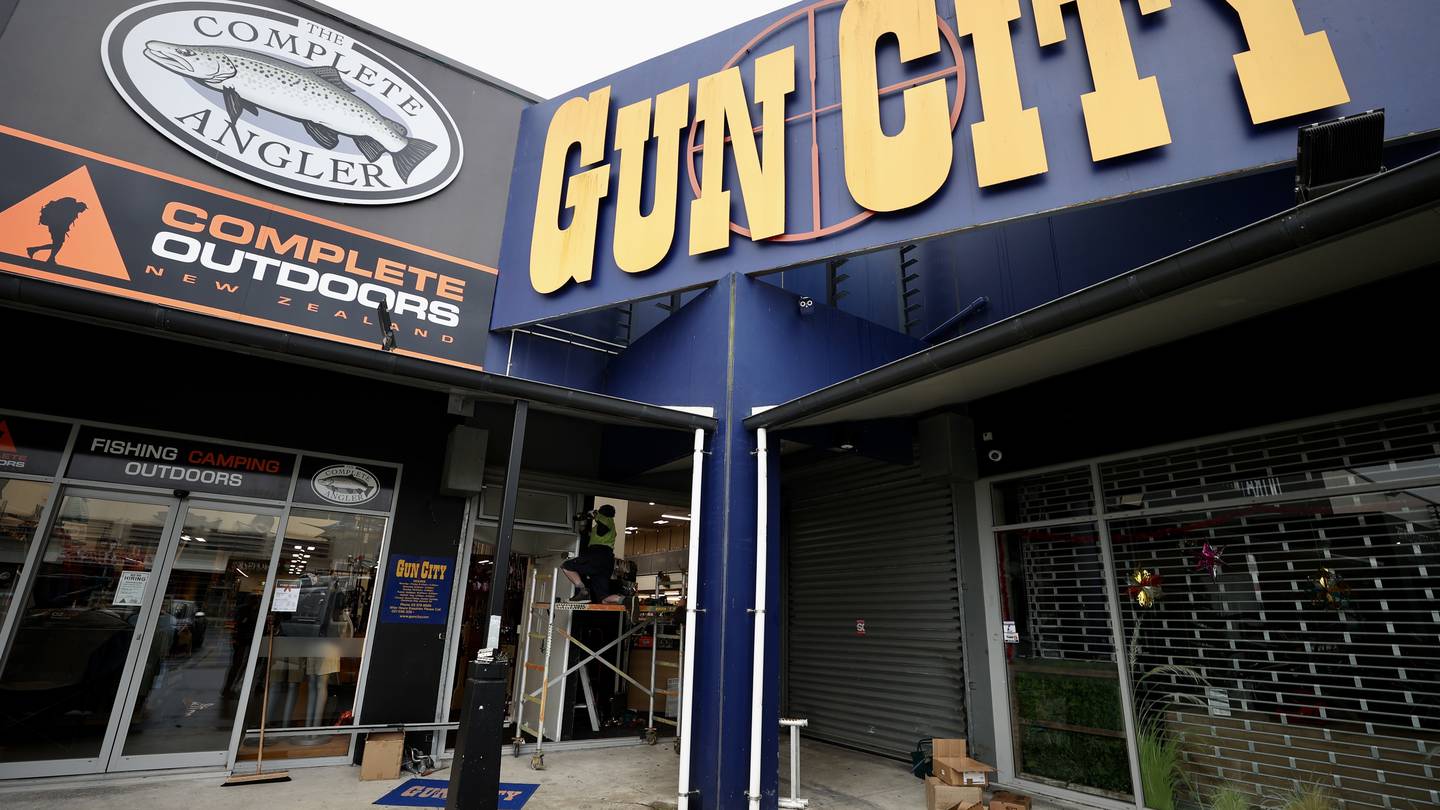 Christchurch Gun City ram-raided. Photo: George Heard