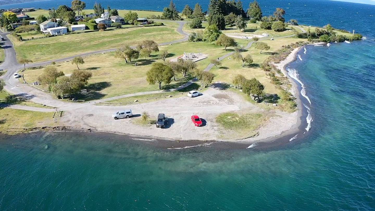 The Taupō District Council is urging people to stay away from the unstable water's edge at Four...