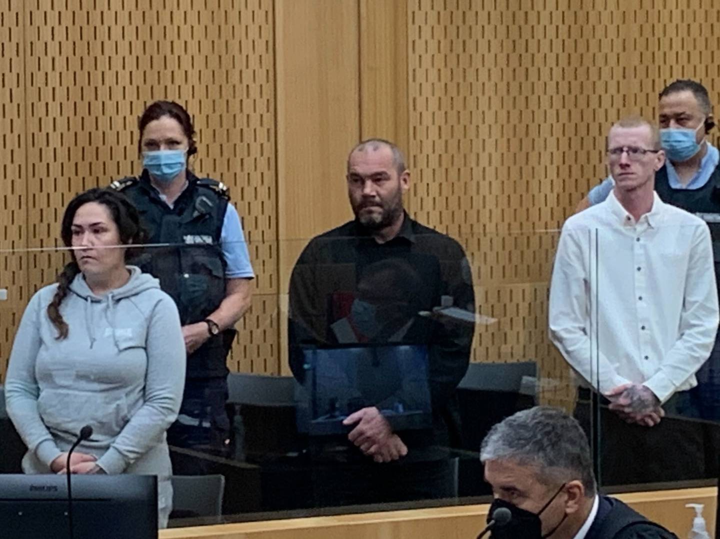 Elizabeth Sheed, Lyndon Sheed and Mitchell Carston during their trial in the High Court at...