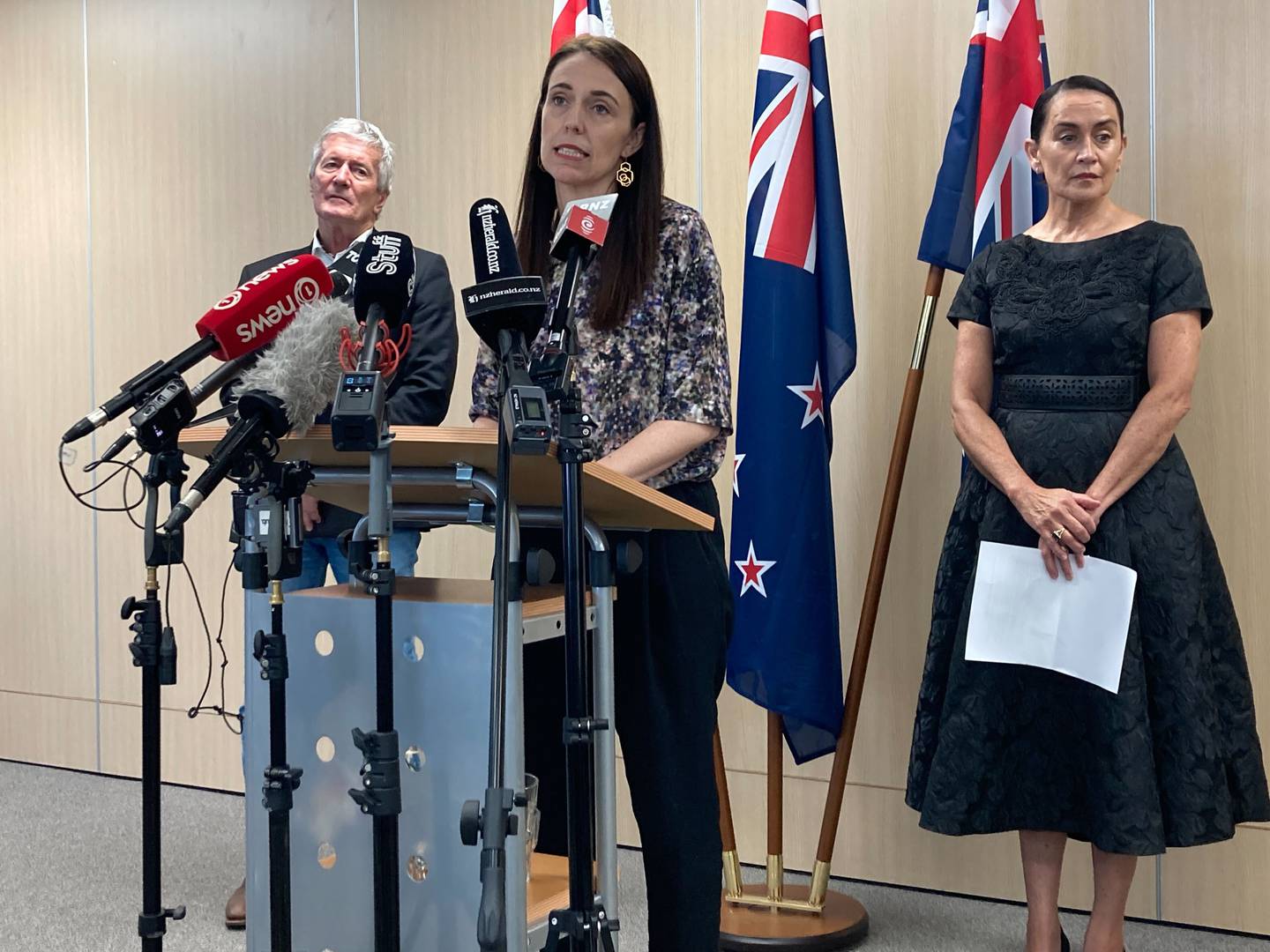 Prime Minister Jacinda Ardern was giving an update on the farming emissions levy pricing system in Auckland today. Photo: NZ Herald