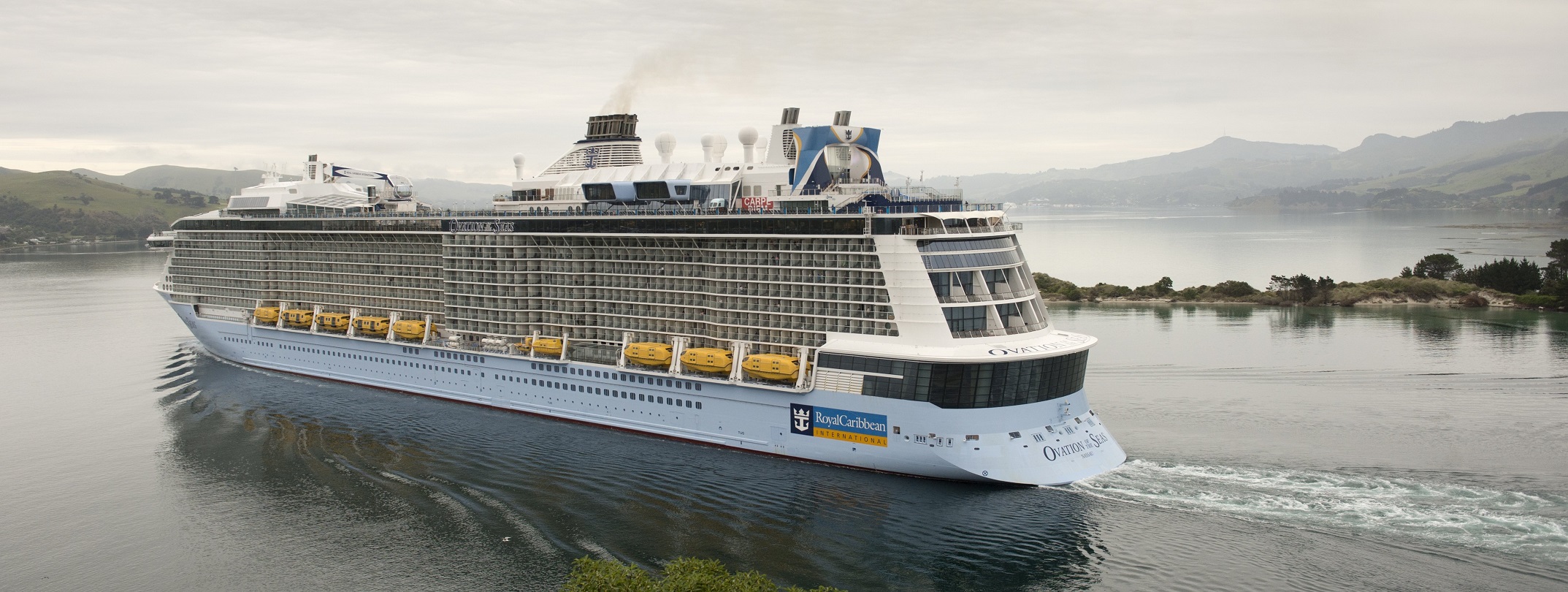 Cruise ship Ovation of the Seas sailed in to Otago Harbour yesterday morning. Photos: Gerard O'Brien