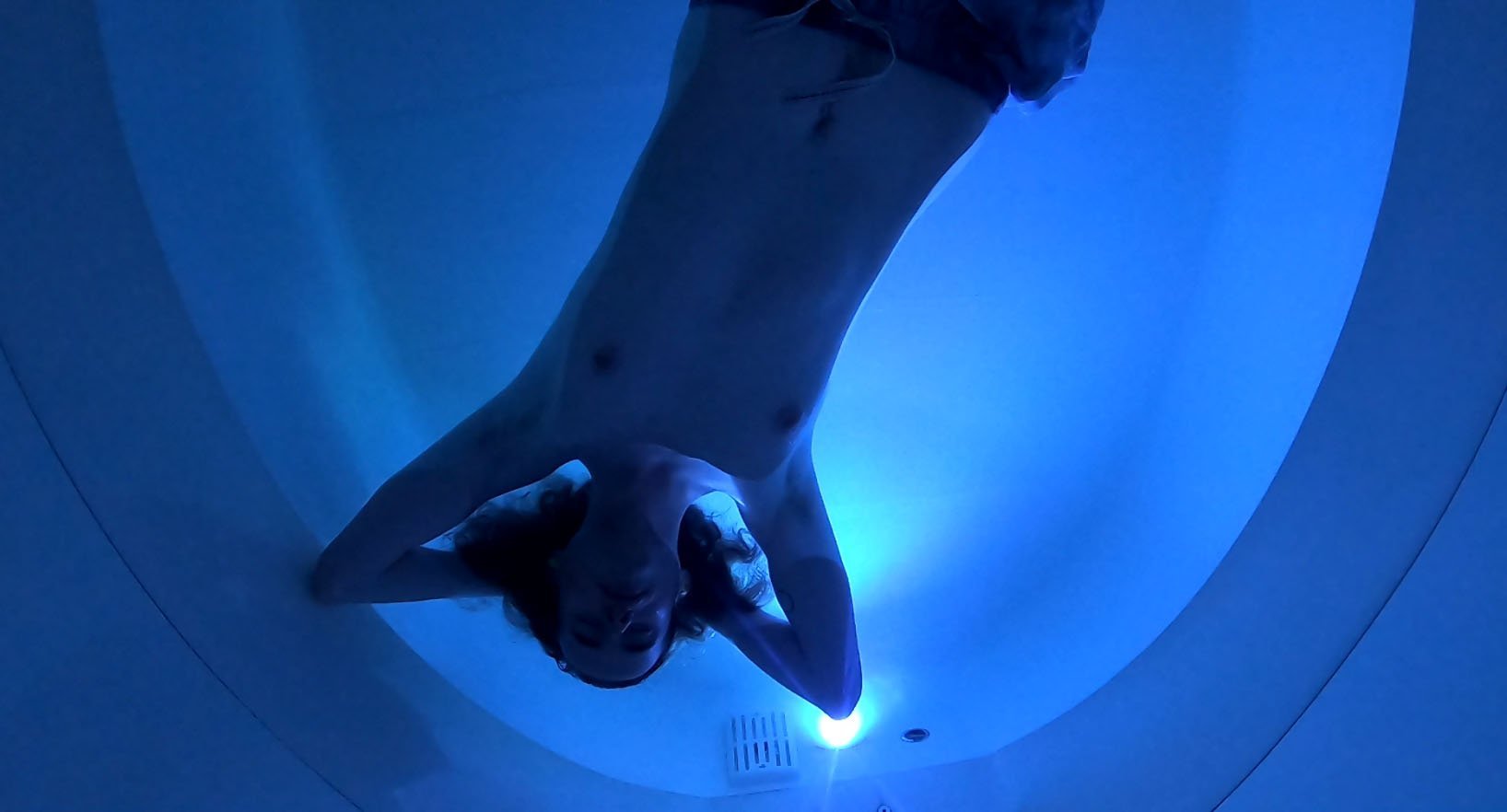 Wyatt Ryder aims for inner peace in a sensory deprivation tank. Photo: Christine O'Connor