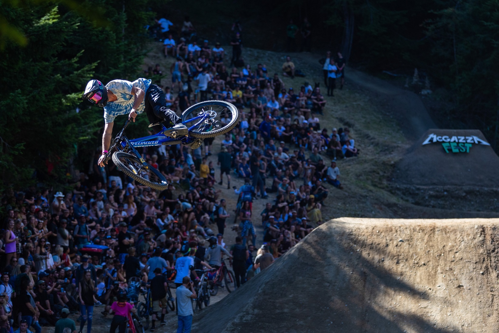 Mountain biker David McMillan shredding it at a past McGazzaFest, which is being absorbed into...