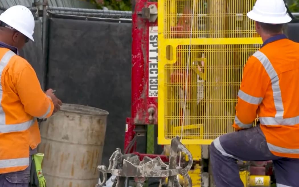 Staff begin work on the Auckland Light Rail project. Photo: RNZ