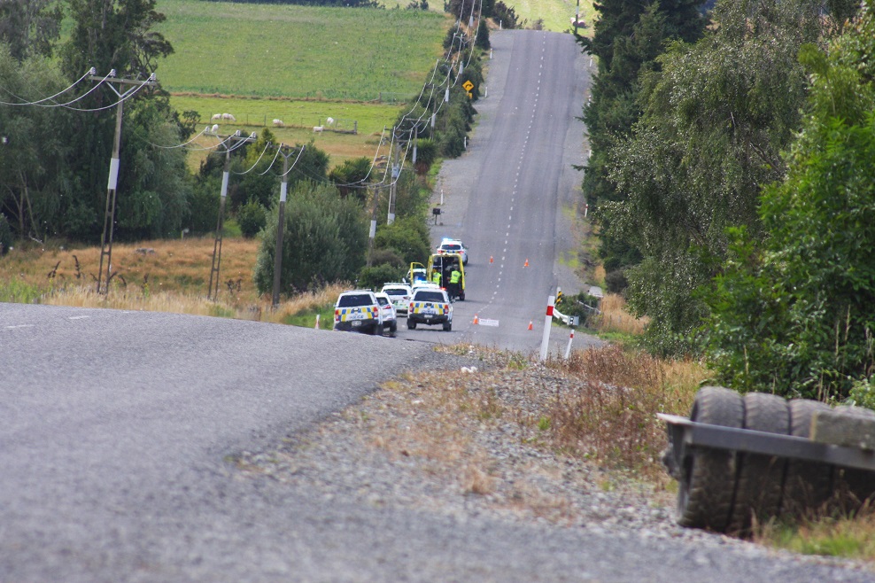 Emergency services at the scene this afternoon. Photo: Toni McDonald