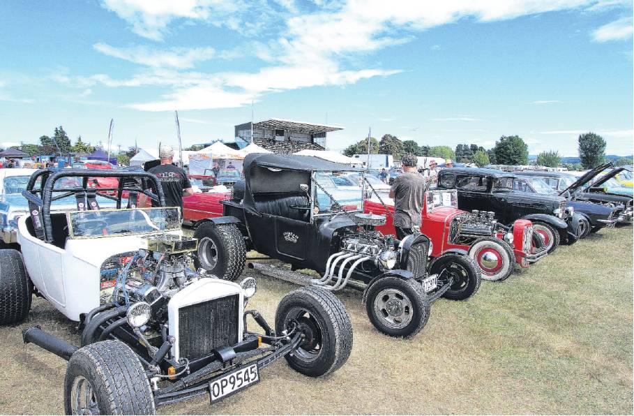 Hot and gleaming . . . Just some of the many cars that lined up at the Northern A&P Showgrounds...