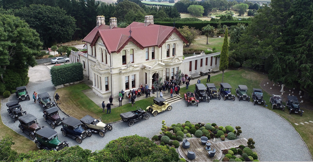 The 30th National Model T Ford Club of NZ Tour included a visit to historic home Brookfield, near...