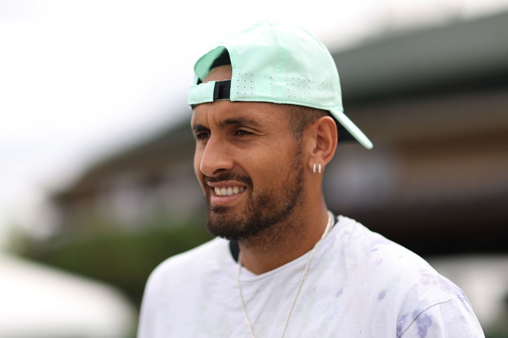 Nick Kyrgios is into the quarter-finals at Wimbledon. Photo: Getty Images  