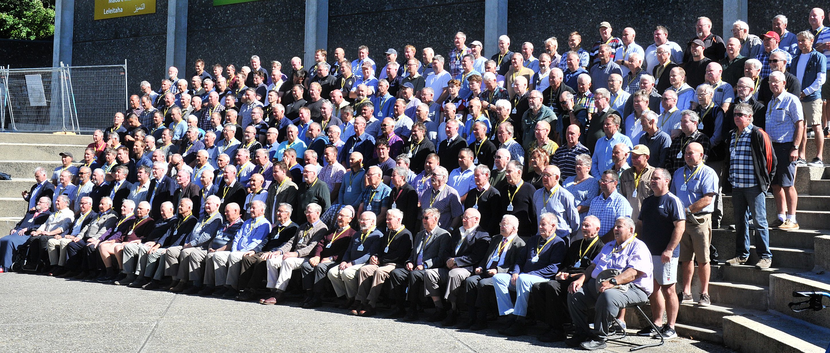 Hundreds of old boys have their reunion photograph taken. PHOTOS: CHRISTINE O’CONNOR