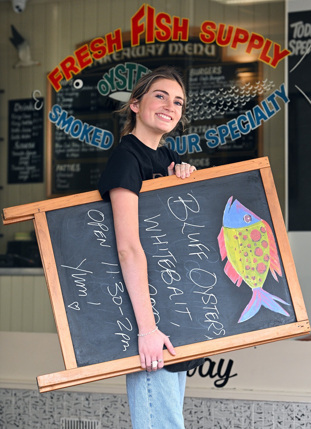 Cafe staff Stella Charnley prepares for a busy day at Dunedin’s Best Cafe. Photo: Stephen Jaquiery