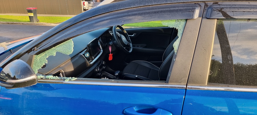 A pregnant Musselburgh resident discovered damage to her car this morning. Photos: Supplied 