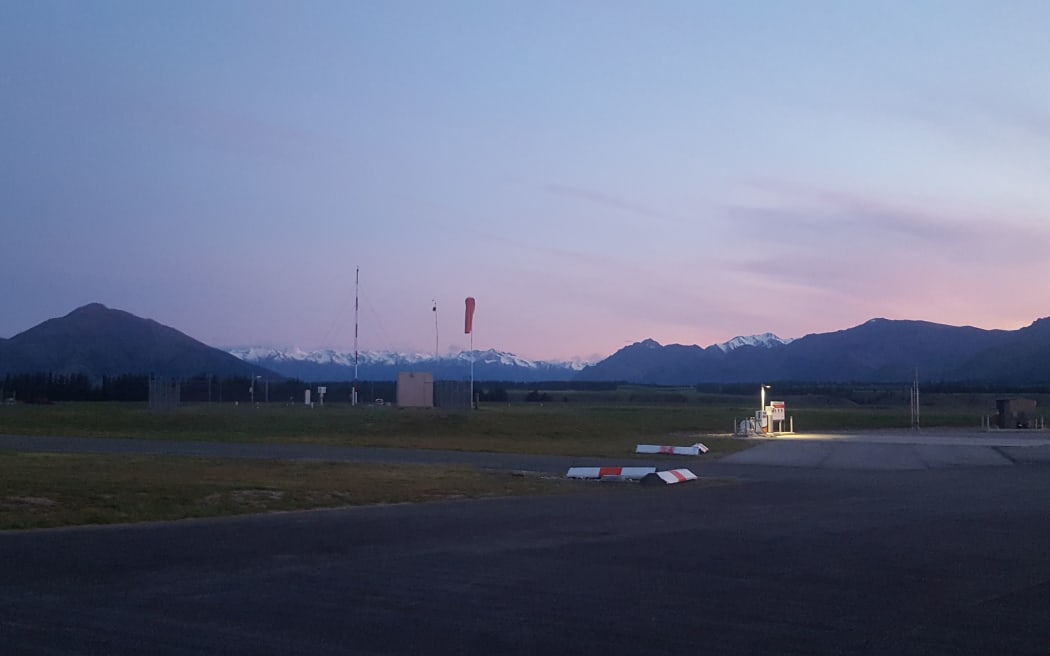 Wānaka Airport at sunrise. Photo: RNZ 